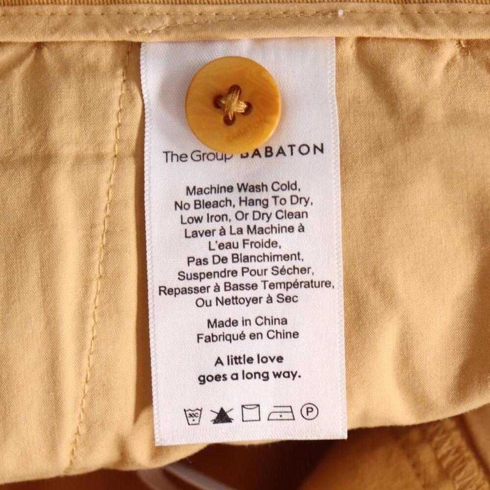 The Group Babaton Womens Size 8 Yellow Wide Leg High Rise Cropped Trouser Pants - Picture 4 of 7